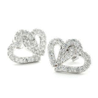 Keleo - 18K White Gold Earrings with Diamonds and Fancy Color Sapphires