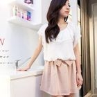 Goodies - Mock Two-Piece Bow-Front Chiffon Dress