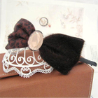 Fit-to-Kill - Leopard  Bow  Hair Band -Dark  brown
