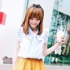 Tokyo Fashion - Tie-Neck Frilled Sleeveless Blouse