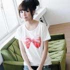 BAIMM - Short-Sleeve Bow-Print T-Shirt