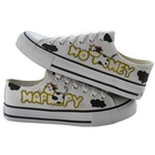 Maner - Cow Print Lace-Up Canvas Sneakers