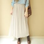CICI-SHOP - Accordion-Pleat Long Skirt