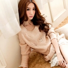 Tokyo Fashion - Leaves Pattern Sweater Dress