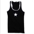MR.ZERO - Star Print Piping Tank Top