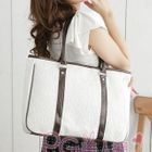 PG Beauty - 碎花压纹手提包 PG Beauty - 碎花压纹手提包