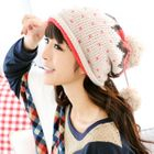59 Seconds - Color-Block Pompom Beanie