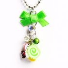 Sweet & Co. - Neon Green Swiss Roll Necklace