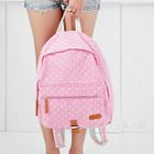 PG Beauty - Faux-Leather Trim Dotted Backpack