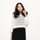 kenzi w - Wave-Pattern Knit Top