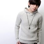 SeventyAge - Cable-Knit Hooded Sweater