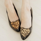 iGirl - Leopard-Print Heart Patent Flats