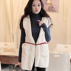 Clair Beauty - Open-Front Fleece Vest