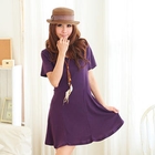 RingBear - Plain V-Neck Dress