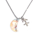 6thJune - 'Luna Sagittarius' - Zodiac Sign Necklace with Swarovski Sparkling Crystal Moon