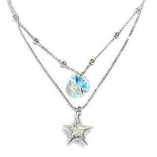 'Wish' - Guarding Angel Necklace with Swarovski Sparkling Clear Round Crystal