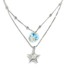 6thJune - 'Wish' - Guarding Angel Necklace with Swarovski Sparkling Clear Round Crystal