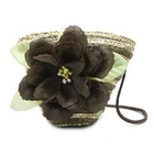 Let's Fly - Flower-Accent Straw Cross Bag