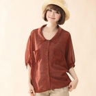 CatWorld - Loose-Fit Dotted Chiffon Blouse
