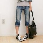 LORIKEET - Cropped Washed Jeans