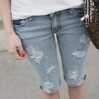 midnightCOCO - Distressed Denim Shorts