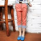 Ringnor - Button-Front Cropped Pants