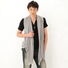 BLACK ASUKA - Shawl Collar Long Vest 