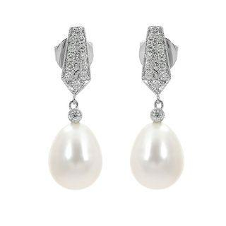 18K White Gold Diamond Earrings