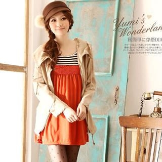 Striped-Panel High-Waist Dress Striped-Panel High-Waist Dress