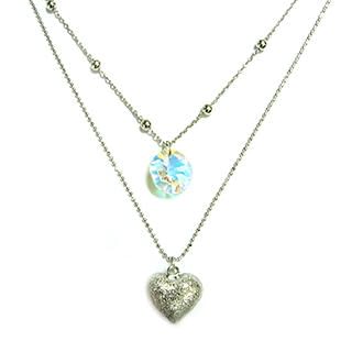 'Love Wish' - Guarding Angel Necklace with Swarovski Sparkling Clear Round Crystal 'Love Wish' - Guarding Angel Necklace with Swarovski Sparkling Clear Round Crystal