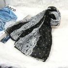 Angelove - Lace-Trim Polka Dot Scarf
