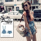 PUFFY - Detachable Strap Washed Denim Shorts