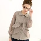 prischu essentials - Chiffon-Sleeve Layered Blouse