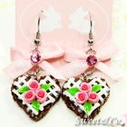 Sweet & Co. - Mini Chocolate Rose Cake Earrings