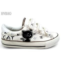 HVBAO - 馋猫的晚餐手绘鞋 HVBAO - 馋猫的晚餐手绘鞋