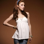 JK2 - Sweetheart-Neckline Crochet-Detail Strapless Top