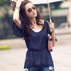 PUFFY - Off-Shoulder Ruffled-Sleeve Chiffon Dress