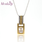 Menku - Rhinestone Frame Pendant