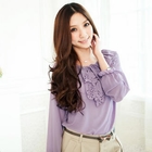 Tokyo Fashion - Ruffled Chiffon Blouson Top