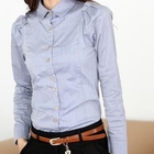 STYLEKELLY - Metallic Bow Button Blouse