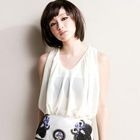 SPICY HOLIC - V-Neck Chiffon Blouse