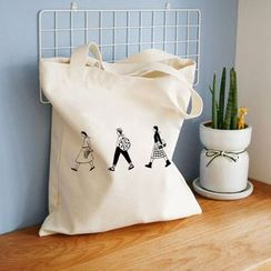 DUYU - Print Canvas Shopper Bag DUYU - Print Canvas Shopper Bag