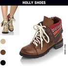 Holly Shoes - Knit-Flap Short Boots