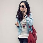 PUFFY - Denim Baseball Jacket