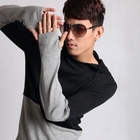 Men SP - Color-Block Hooded Knit Top
