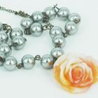 MyLittleThing - Sleeping Rose Pearl Necklace(Peach)
