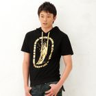 BLACK ASUKA - Short-Sleeve Print Hooded Pullover
