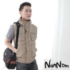 NanNom - Stand Collar Sleeveless Jacket