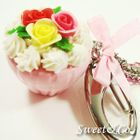 Sweet & Co. - Pink XL Rose Cupcake Handbag Charm