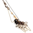 Truffles - Stylish Black & Gold w/Clear Phantoms Necklace